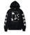 Oversized Hoodie with Jujutsu Kaisen anime print Black S