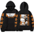 Oversized Hoodie with My Hero Academia anime print Black S