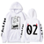 Oversize Hoodie mit Darling in the FranXX Anime Print WEISS S H0093 фото