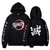 Oversize Hoodie mit Demon Slayer Anime Print SCHWARZ S H0119 фото