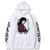 Oversize Hoodie with Demon Slayer Anime Print WHITE S