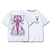 Oversize T-Shirt mit Print Evangelion Weiß S T0121 фото