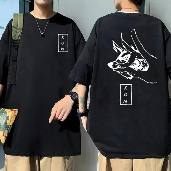 Oversized T-Shirt with Print Chainsaw Man Black S