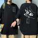 Oversize T-Shirt z nadrukiem Chainsaw Man Czarny S