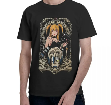 Oversize T-Shirt mit Print Death Note Schwarz S T0097 фото