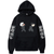 Oversized Hoodie with Jujutsu Kaisen anime print Black S