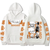 Oversized Hoodie with My Hero Academia anime print White S