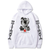 Oversized hoodie with Death Note anime print WHITE S