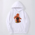 Oversized Hoodie with Genshin Impact Anime Print White S