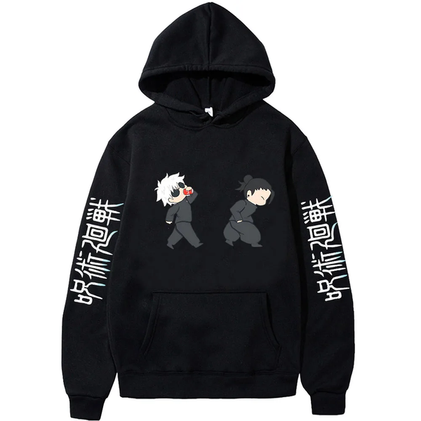 Oversize Hoodie mit Anime-Druck Jujutsu Kaisen SCHWARZ S H0213 фото