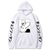 Oversized hoodie with Chainsaw man anime print WHITE S