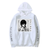 Oversized hoodie with Bungo Stray Dogs anime print WHITE S