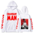 Oversized hoodie with Chainsaw man anime print WHITE S