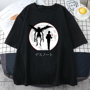 Oversize T-Shirt mit Print Death Note Schwarz S T0093 фото