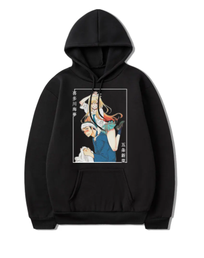 Oversized Hoodie with My Dress-Up Darling anime print Black S