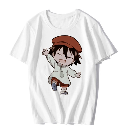 Oversized T-Shirt with Print Bungo Stray Dogs White S