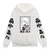 Oversized Hoodie with My Hero Academia anime print White S