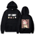 Oversized Hoodie with Spy x Family anime print Black S