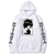 Oversized hoodie with Death Note anime print WHITE S