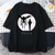 Oversize T-Shirt z nadrukiem Death Note Czarny S