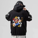 Oversized Hoodie with One Piece anime print Black S