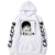 Oversized hoodie with Chainsaw man anime print WHITE S