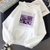 Oversized Hoodie with Hunter x Hunter anime print White S