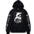 Oversized Hoodie with My Hero Academia anime print Black S