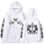 Oversized Hoodie with Jujutsu Kaisen anime print White S