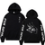 Oversized hoodie with Chainsaw man anime print BLACK S