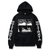 Oversized hoodie with Death Note anime print BLACK S