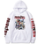 Oversized Hoodie with Fairy Tail Anime Print White S