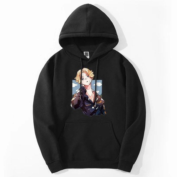 Oversized Hoodie with Tokyo Revengers anime print Black S