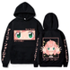 Oversized Hoodie with Spy x Family anime print Black S